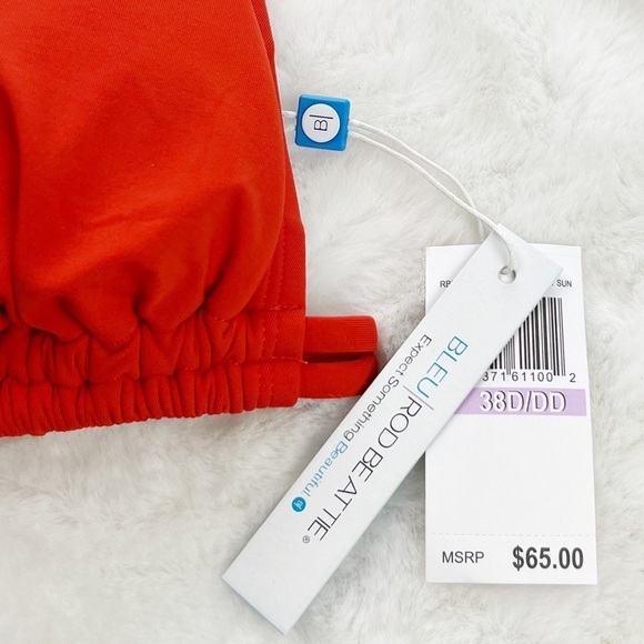 NWT Bleu Rod Beattie Urban Goddess Triangle Bikini Top Orange - Picture 6 of 6